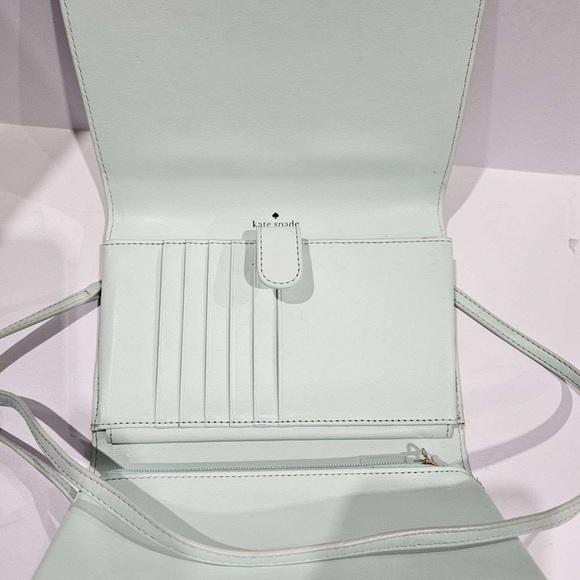 Kate Spade Light Green Wallet with Floral Car Motif - Picture 4 of 6